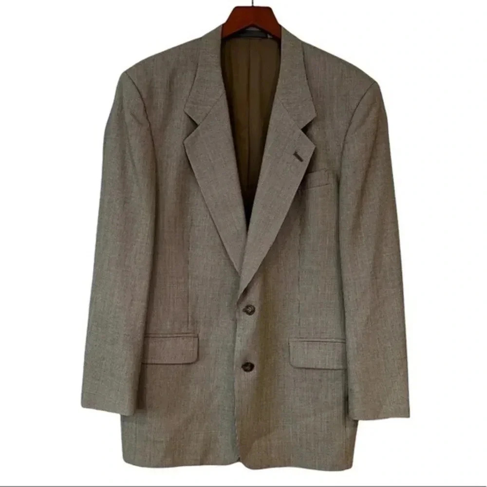 Colours by Alexander Julian Houndstooth Sport Coat Blazer in Cream Size 41